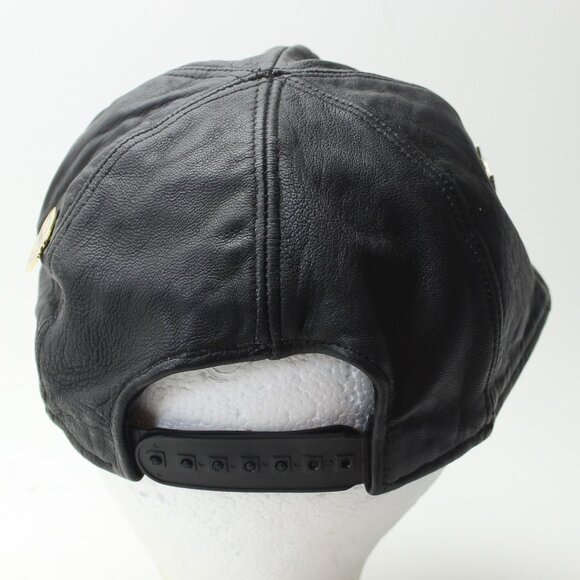 Harley Davidson Center Logo Black Leather Ball Cap Hat - Picture 5 of 12